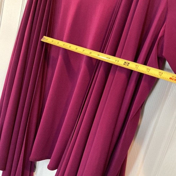 Women's Purple Wrap Around Knit Top/Blouse By Attitudes by Renee. Size L - Picture 7 of 10